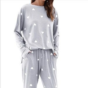 Light Grey with White Heart Lounge set